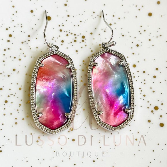 Kendra Scott Jewelry - KENDRA SCOTT Elle Silver Drop Earrings in Watercolor Illusion NWT